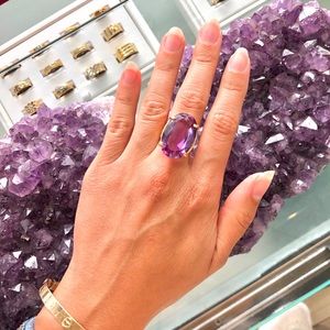 Amethyst statement ring